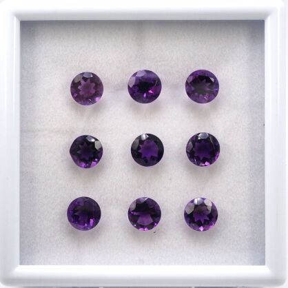 Ametyst, Okrągły, 7 mm
