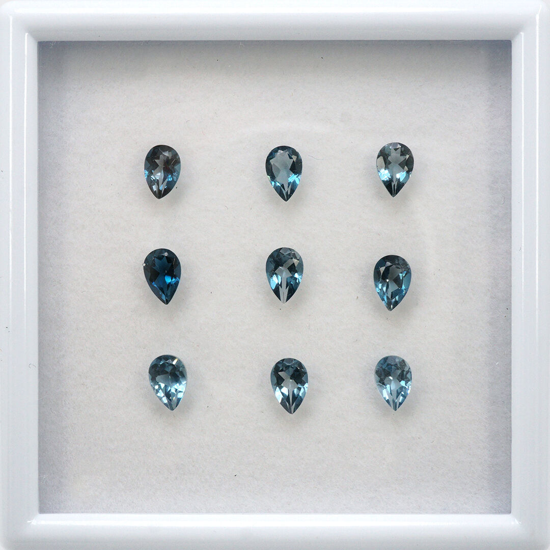 London Topaz, Gruszka, 6x4 mm