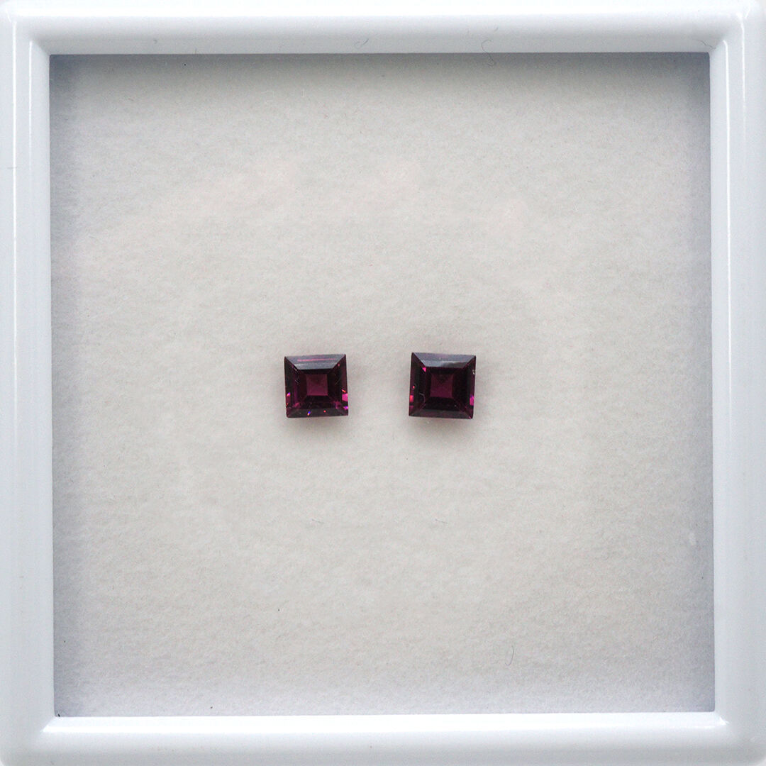 Granat, Kwadrat, 5x5 mm