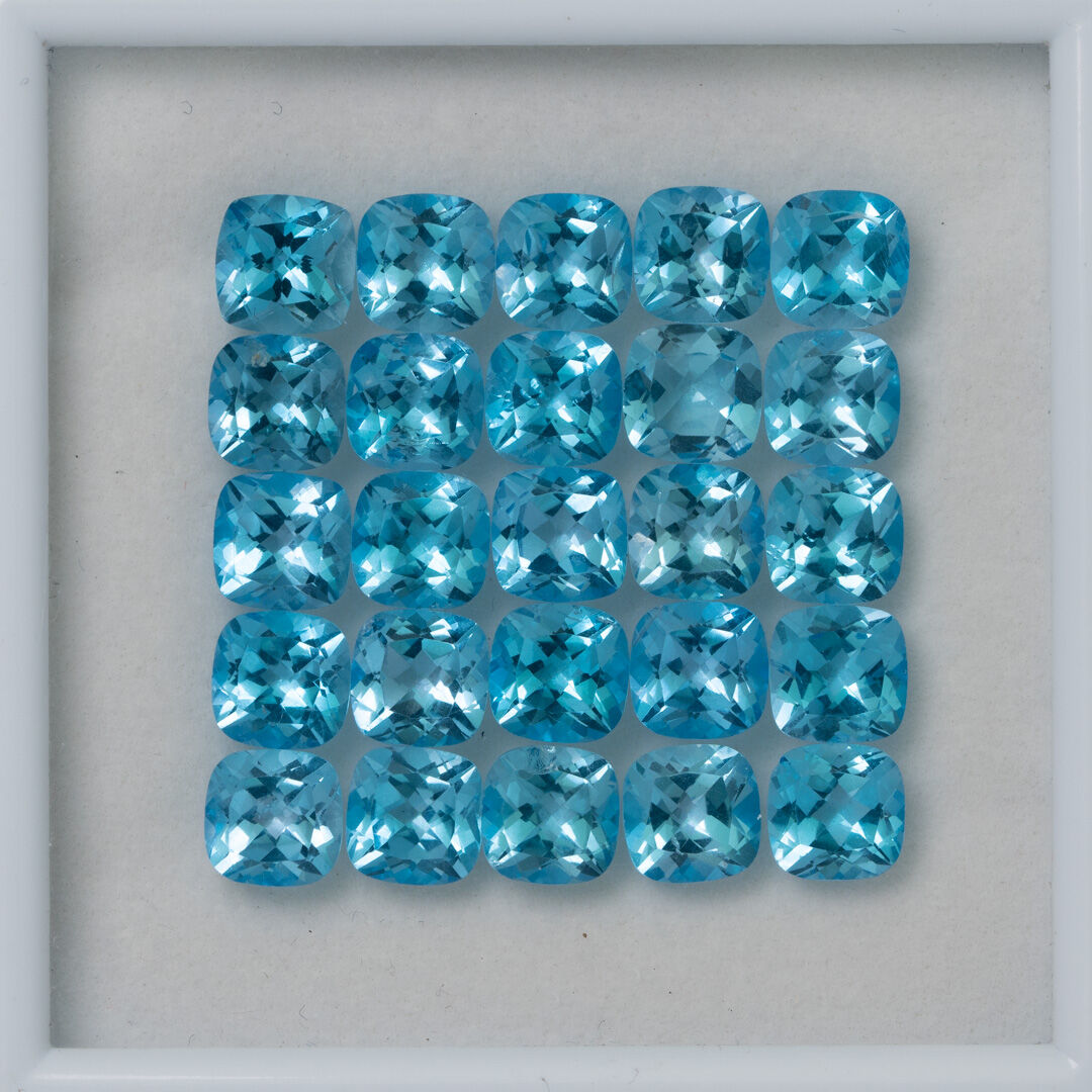 Topaz - Swiss Blue, Poduszka, 7x7 mm