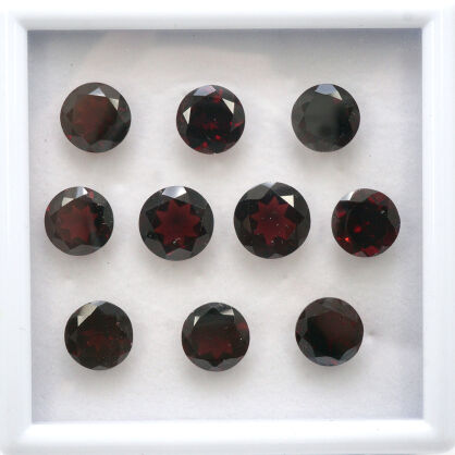 Granat, Okrągły, 9 mm