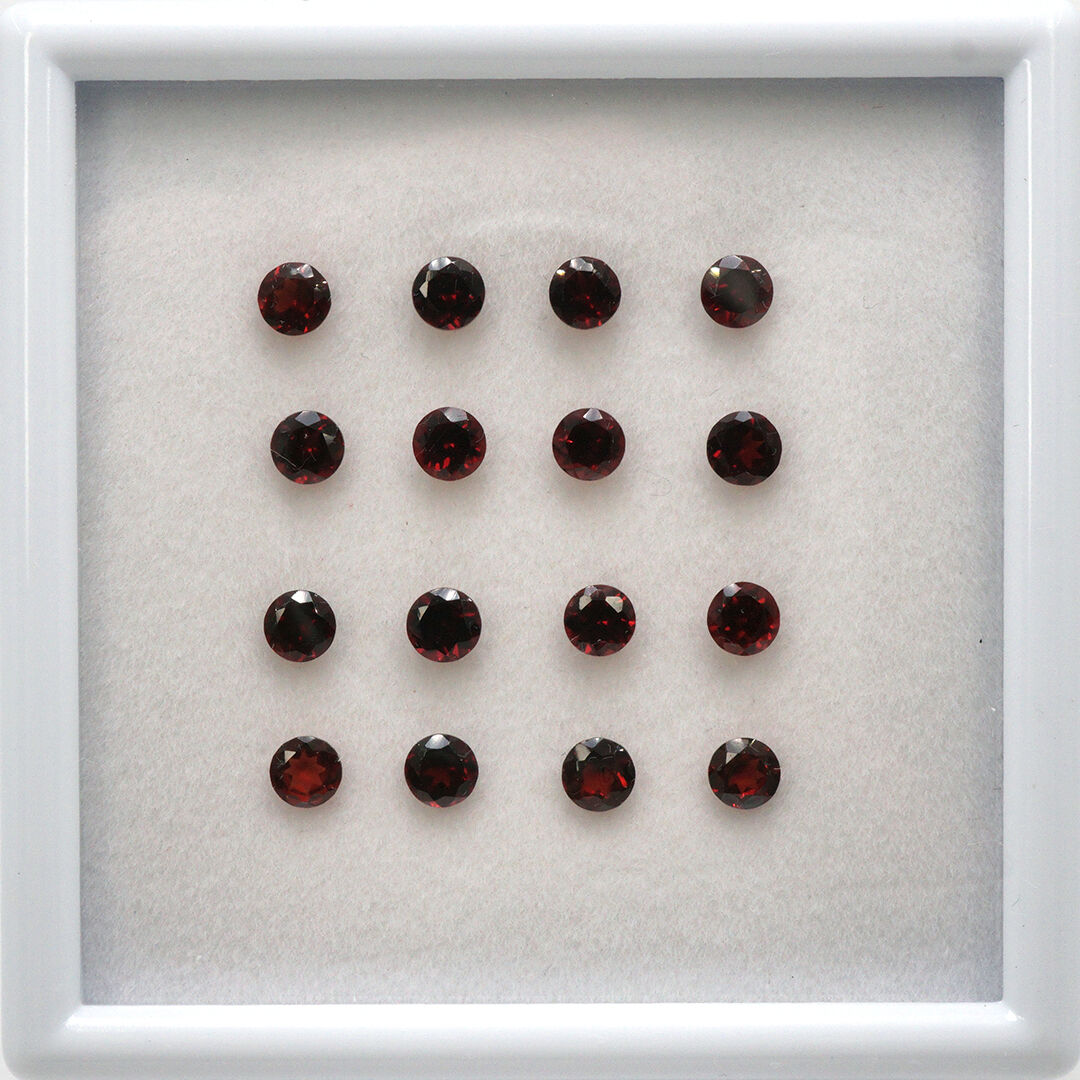 Granat, Okrągły, 4 mm