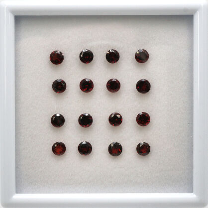 Granat, Okrągły, 4 mm