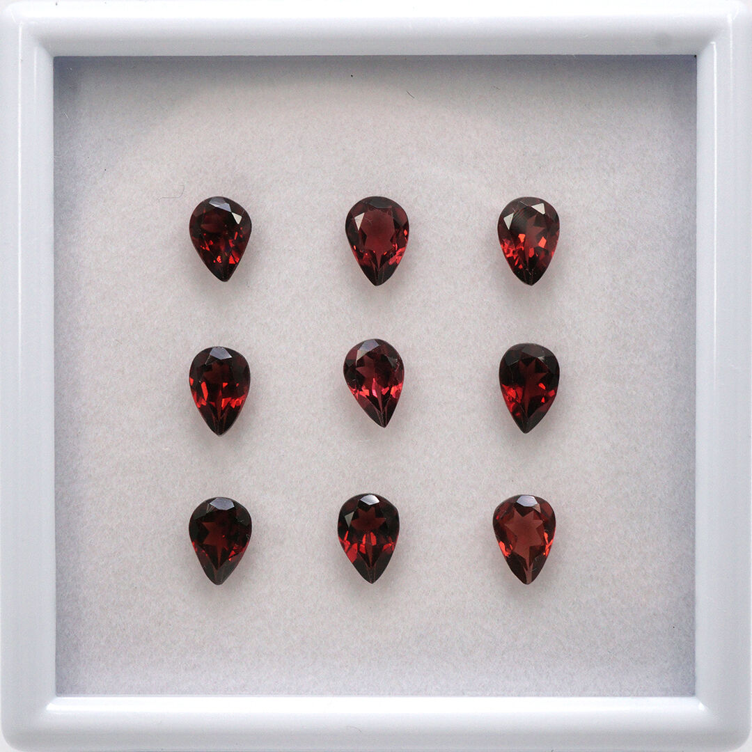 Granat, Gruszka, 7x5 mm