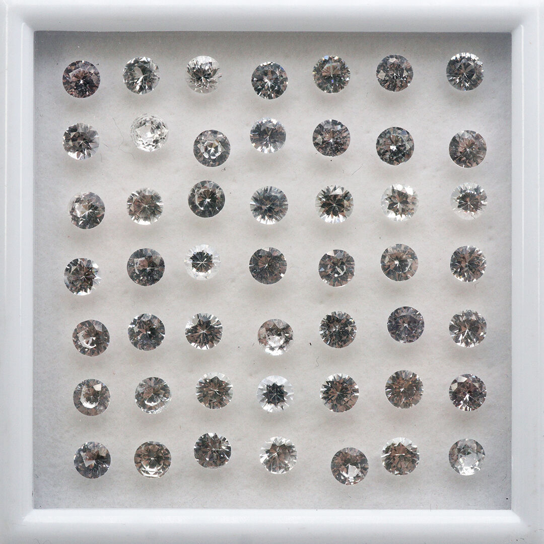 Leukoszafir, Okrągły, 4 mm