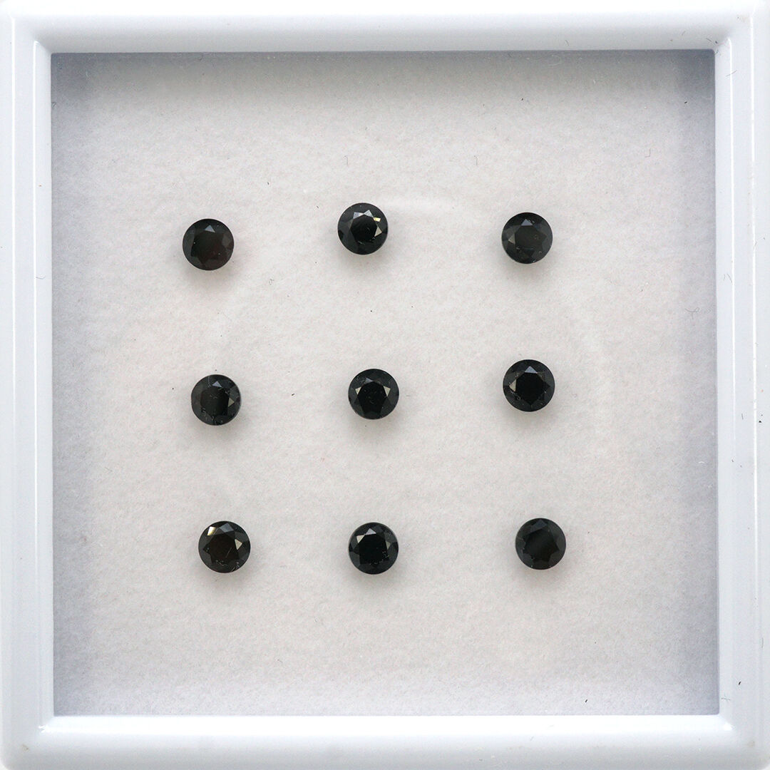 Spinel Czarny, Okrągły, 4 mm