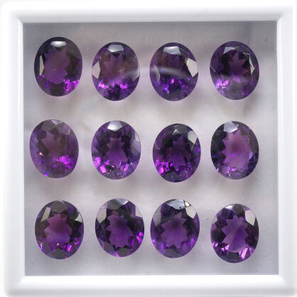 Ametyst, Owalny, 12x10 mm