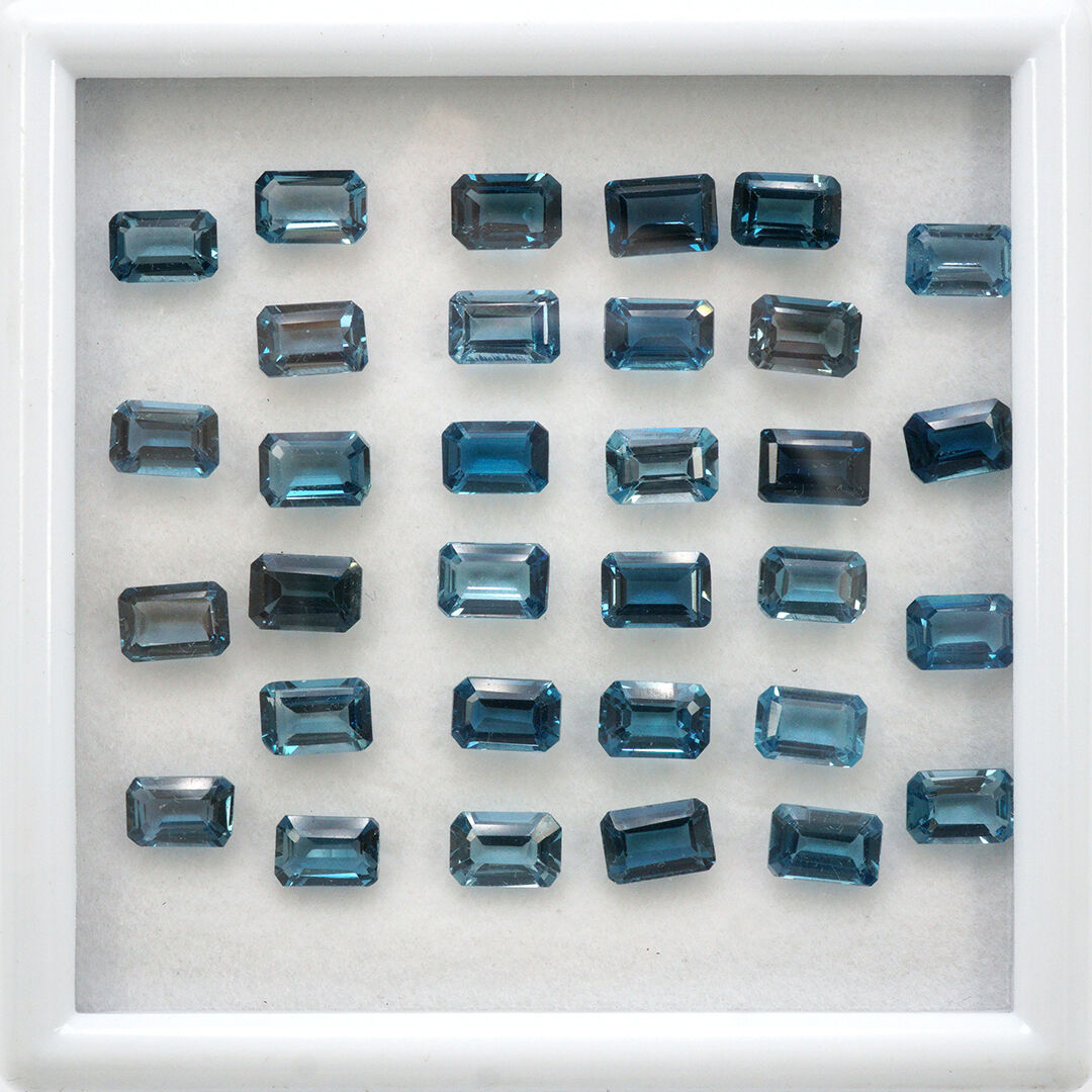 London Topaz, Ośmiokąt, 6x4 mm