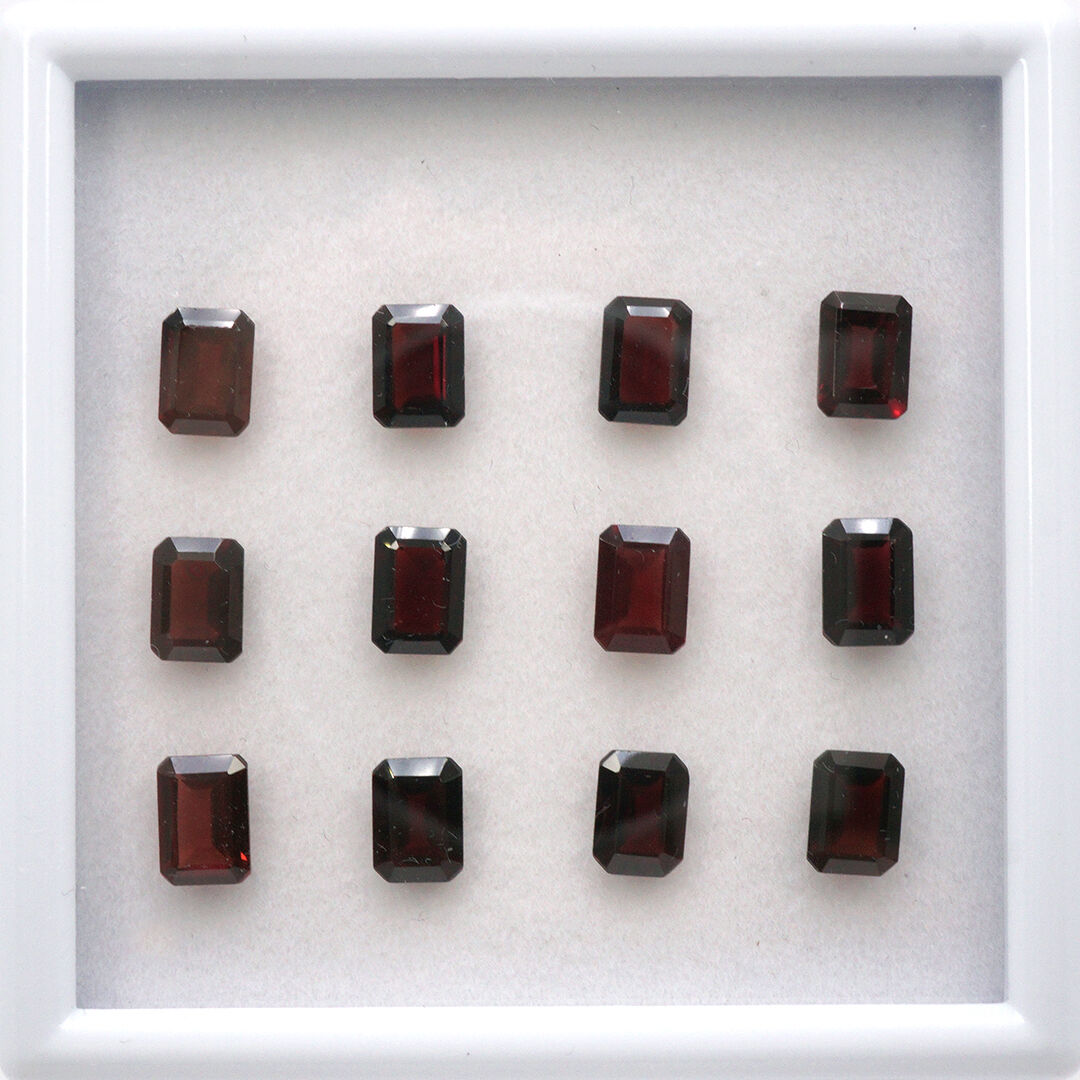 Granat, Ośmiokąt, 7x5 mm