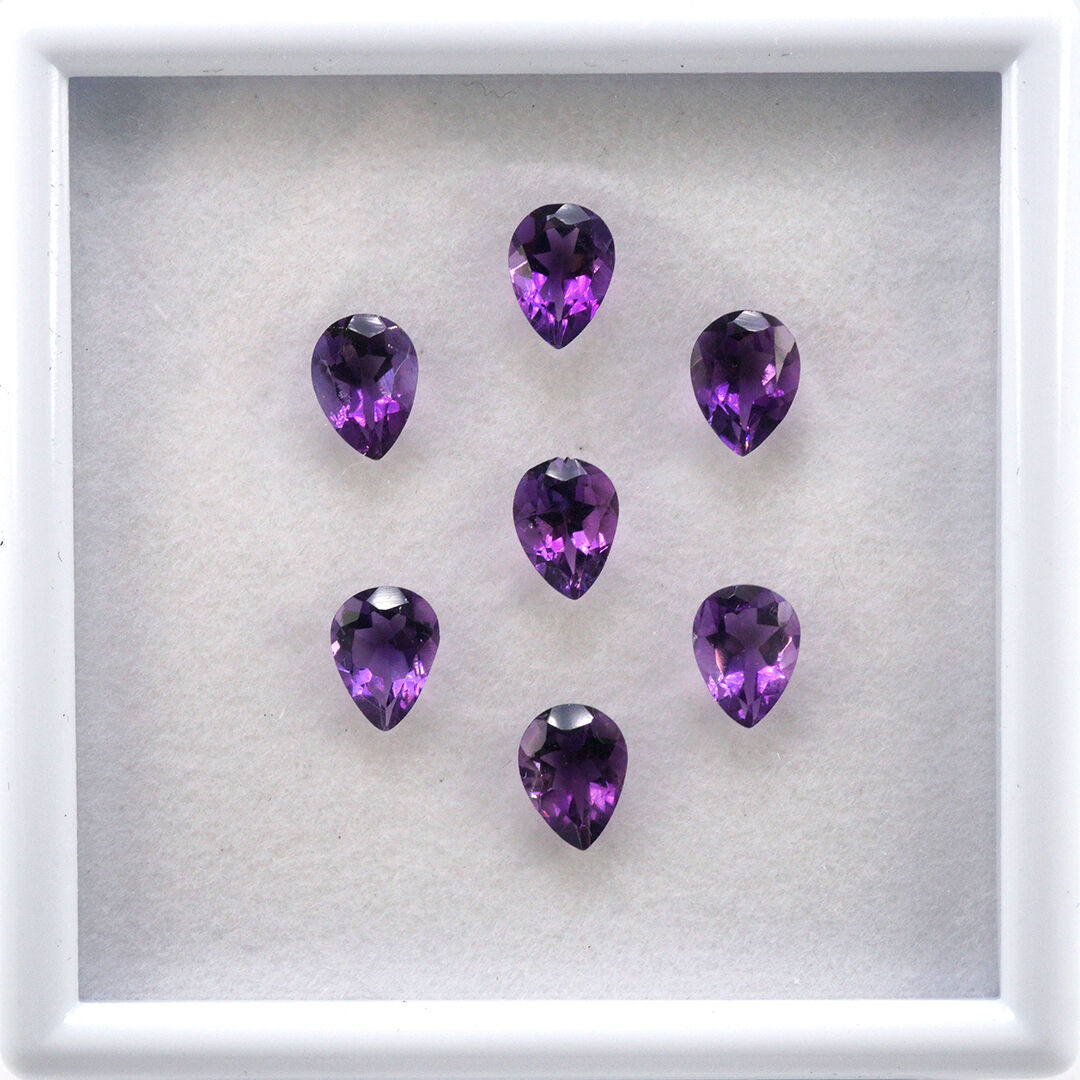 Ametyst, Gruszka, 8x6 mm