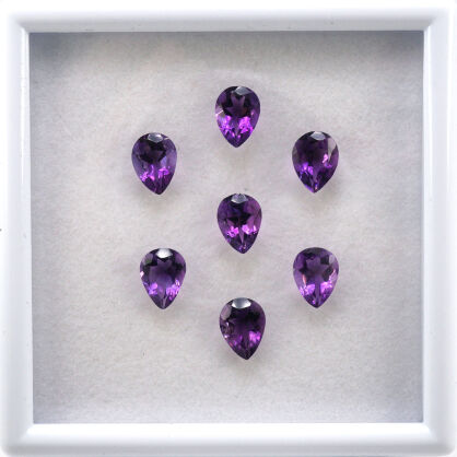 Ametyst, Gruszka, 8x6 mm