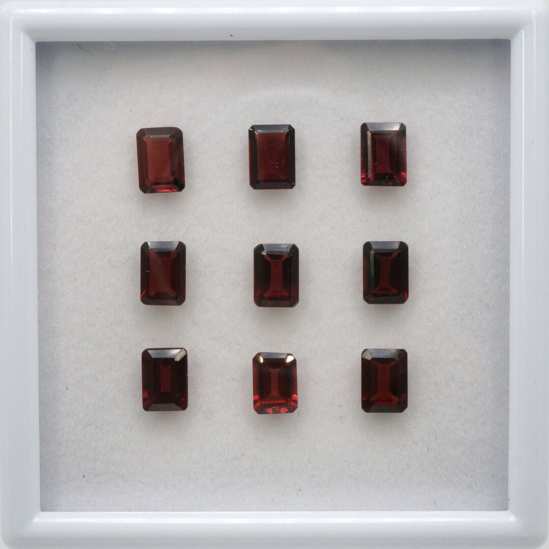 Granat, Ośmiokąt, 7x5 mm