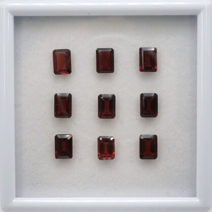 Granat, Ośmiokąt, 7x5 mm