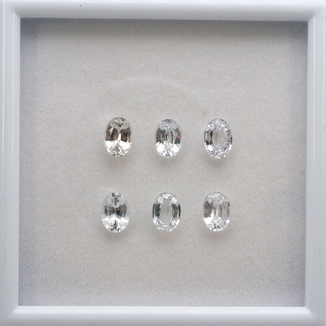 Leukoszafir, Owalny, 7x5 mm