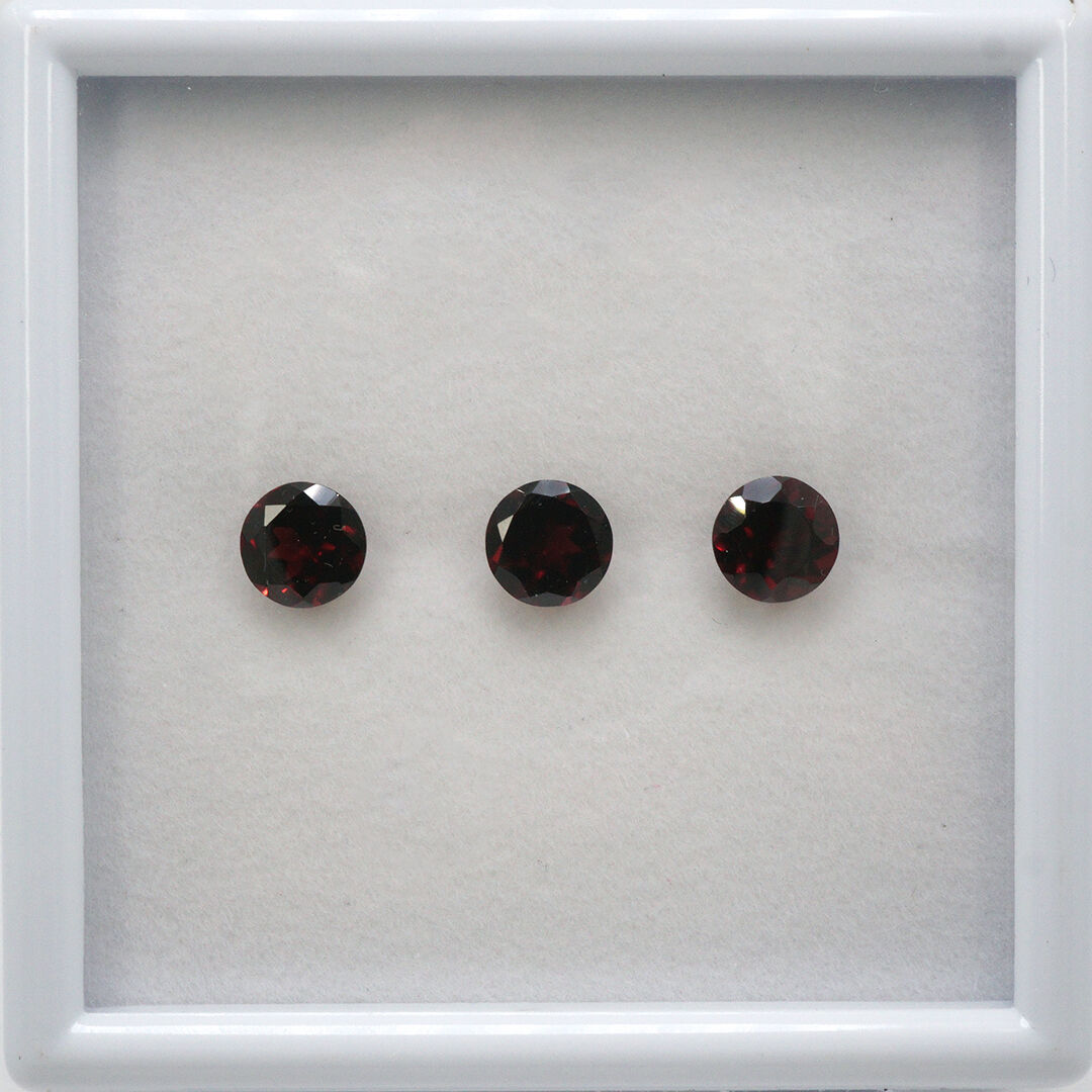 Granat, Okrągły, 7 mm