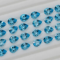 Topaz - Swiss Blue, Gruszka, 8x6 mm