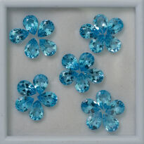 Topaz - Swiss Blue, Gruszka, 8x6 mm