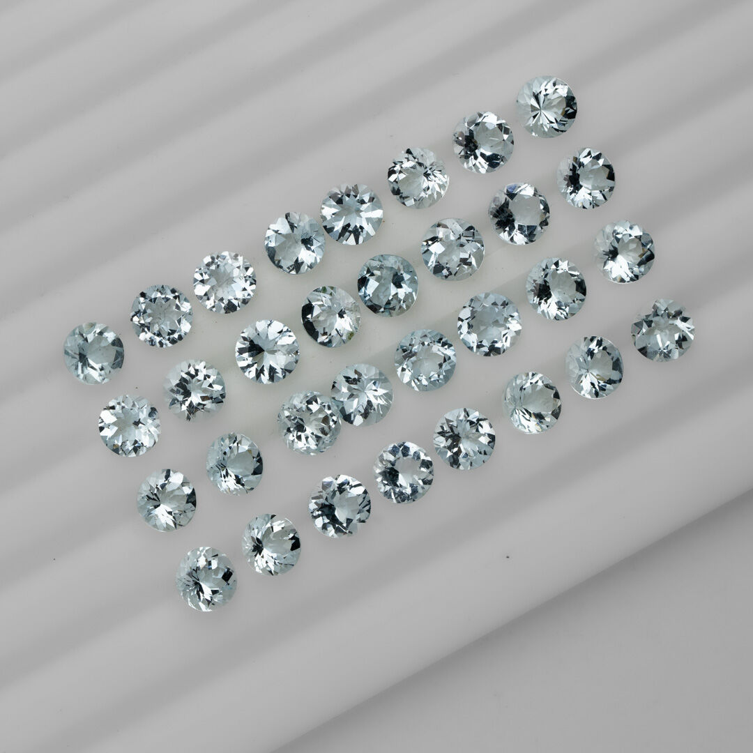 Akwamaryn, Okrągły, 6 mm