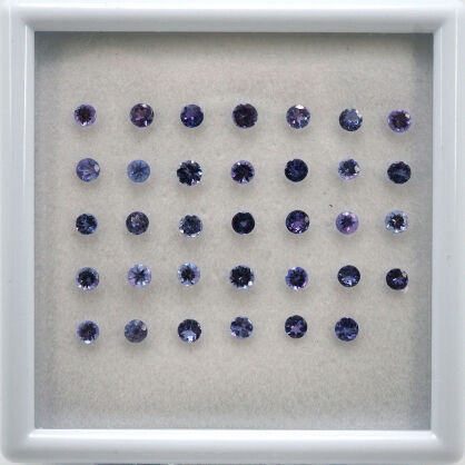 Tanzanit, Okrągły, 3 mm