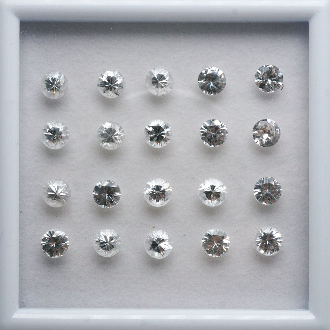 Cyrkon - Bezbarwny, Okrągły, 5 mm