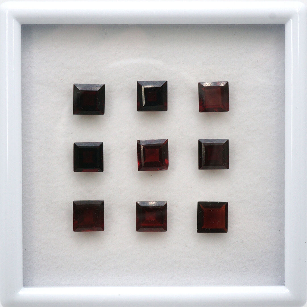 Granat, Kwadrat, 6x6 mm