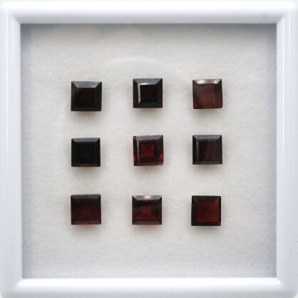 Granat, Kwadrat, 6x6 mm