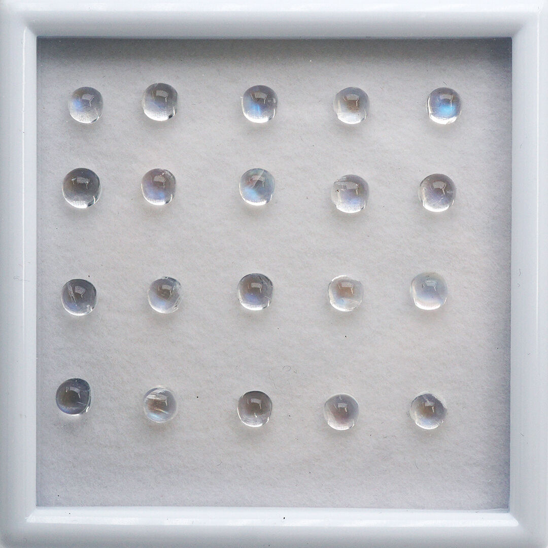 Kamień księżycowy, Okrągły, 4 mm