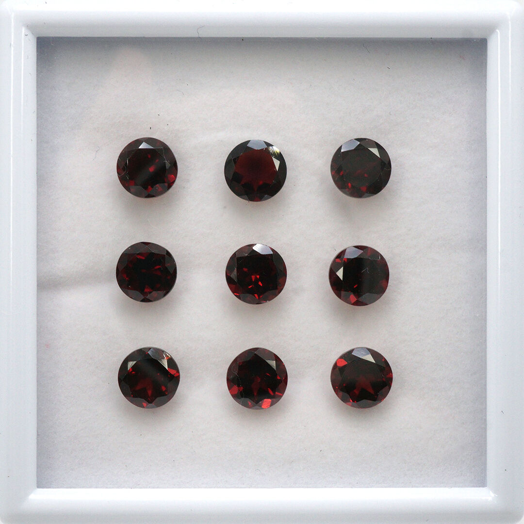 Granat, Okrągły, 7 mm