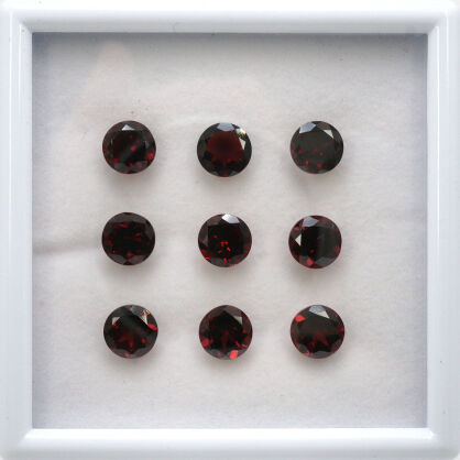 Granat, Okrągły, 7 mm