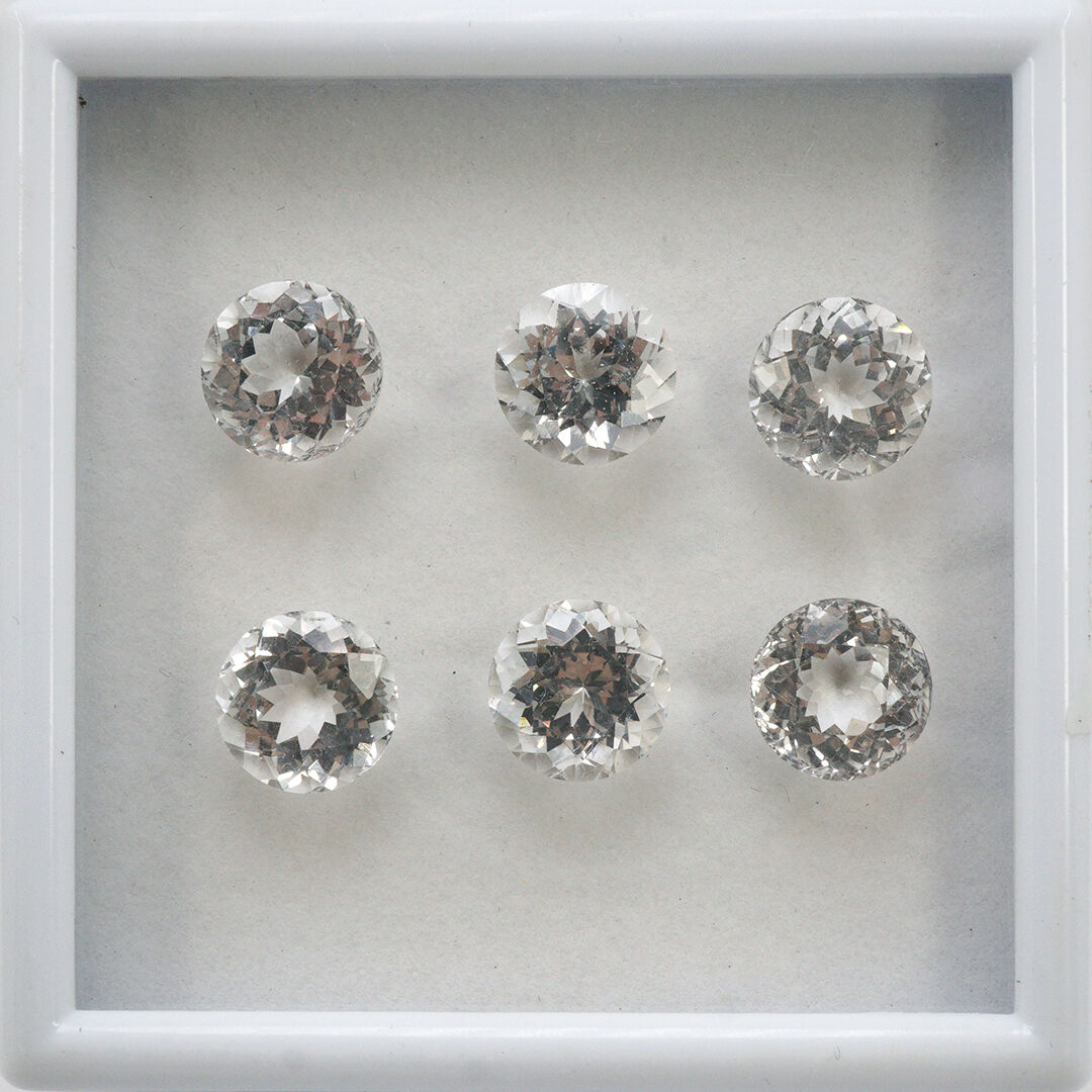 Topaz Bezbarwny, Okrągły, 10 mm