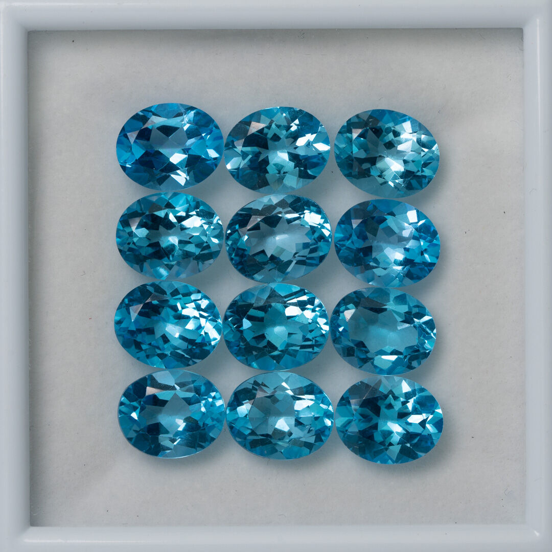 Topaz - Swiss Blue, Owalny, 11x9 mm