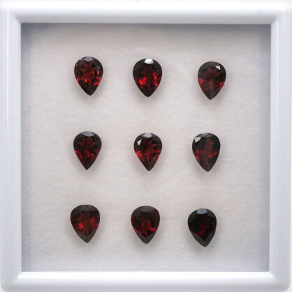 Granat, Gruszka, 8x6 mm