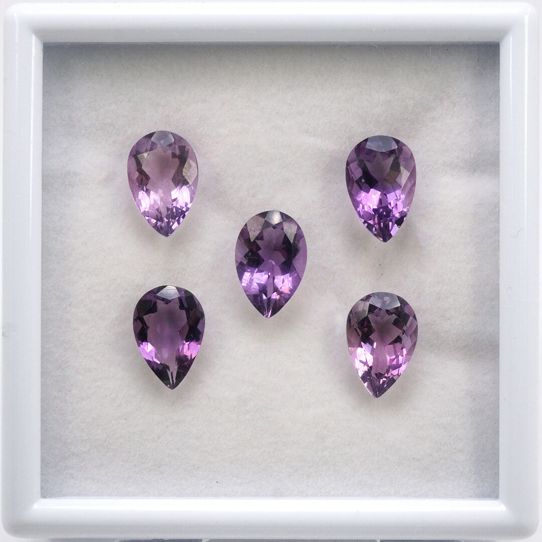 Ametyst, Gruszka, 12x8 mm