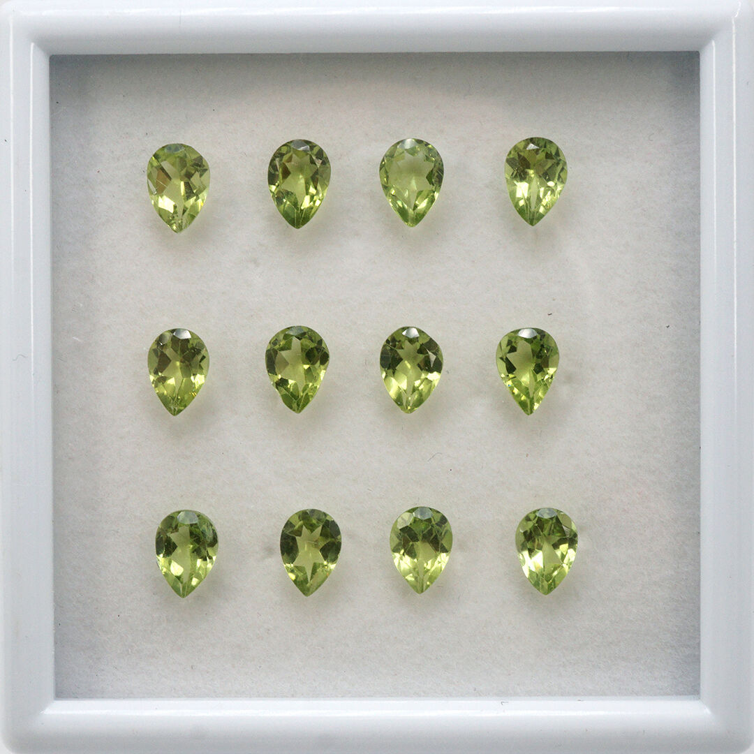 Perydot, Gruszka, 7x5 mm