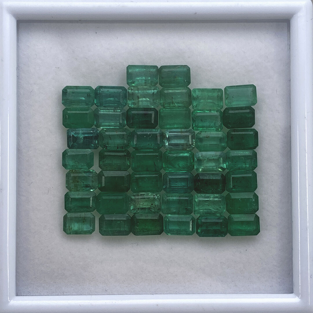 Szmaragd, Ośmiokąt, 6x4 mm