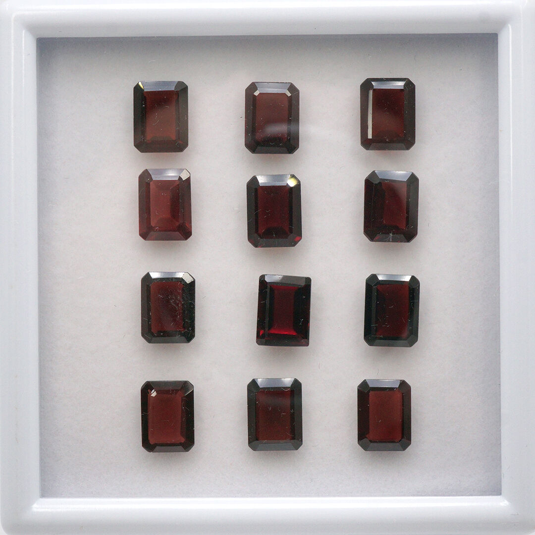 Granat, Ośmiokąt, 8x6 mm