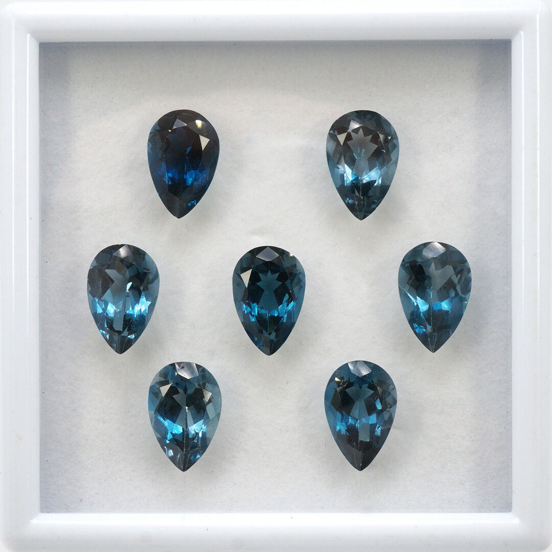 London Topaz, Gruszka, 12x8 mm