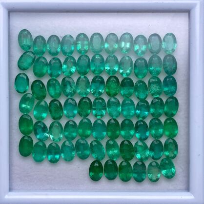 Szmaragd, Owalny, 6x4 mm