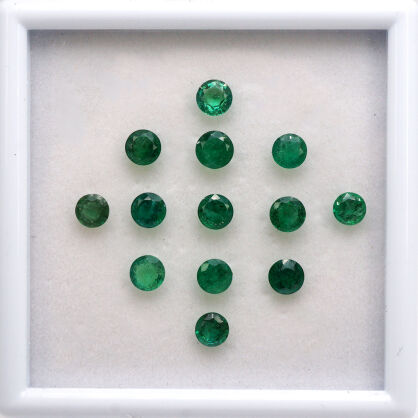 Szmaragd, Okrągły, 5 mm