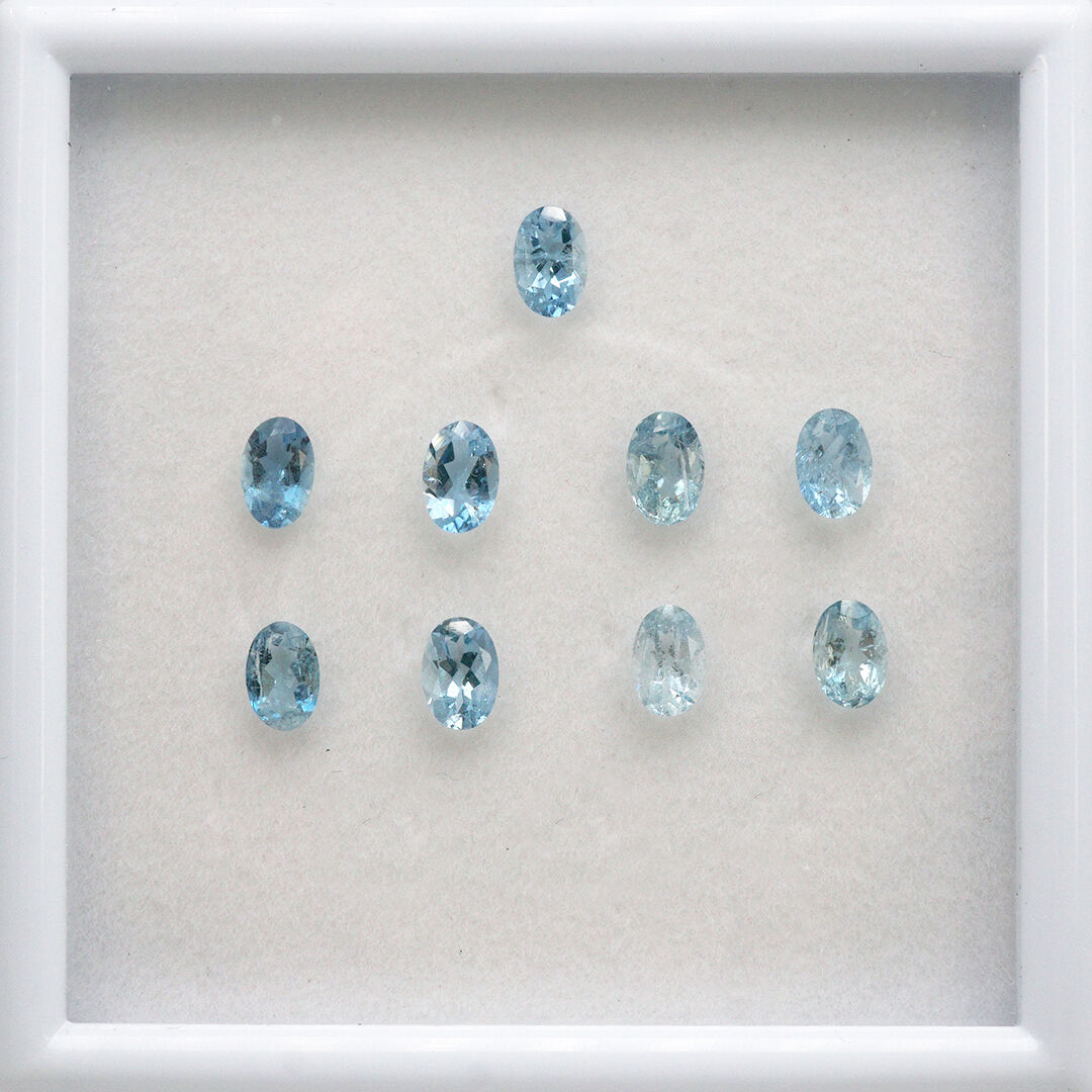 Akwamaryn, Owalny, 6x4 mm