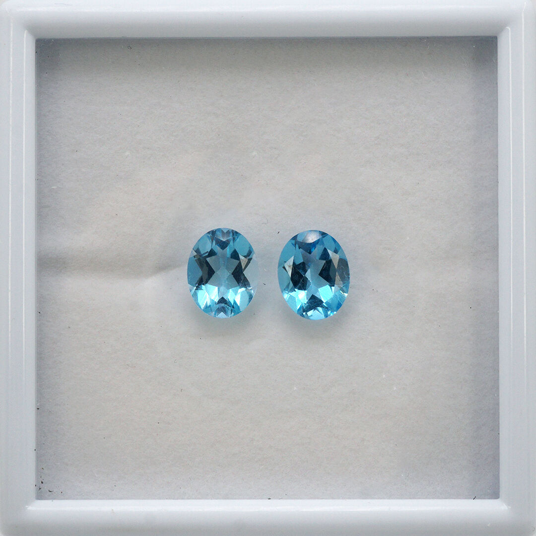 Topaz - Swiss Blue, Owalny, 10x8 mm