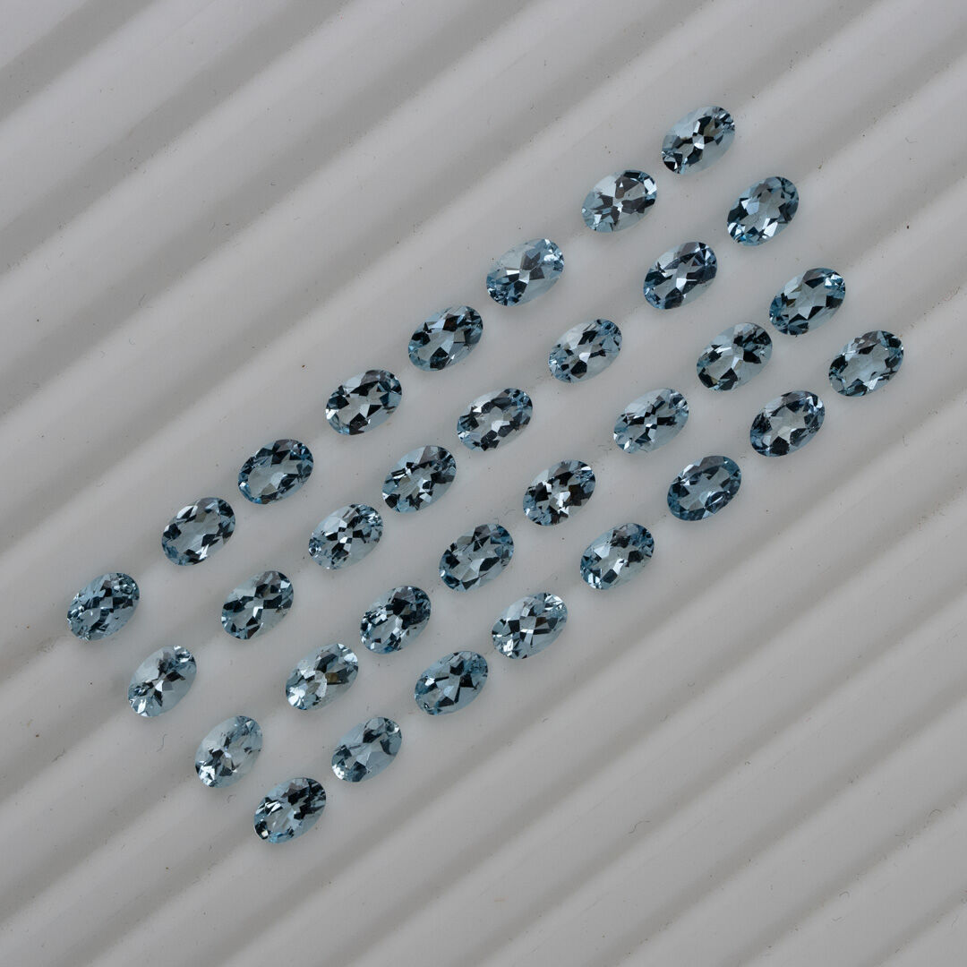 Akwamaryn, Owalny, 6x4 mm