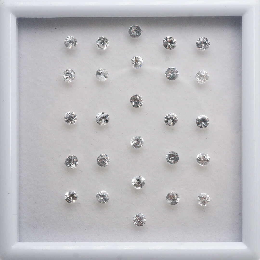 Cyrkon - Bezbarwny, Okrągły, 3 mm