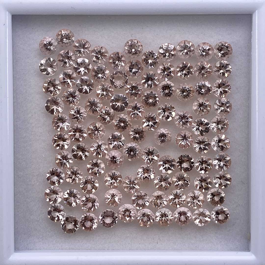Morganit, Okrągły, 4 mm