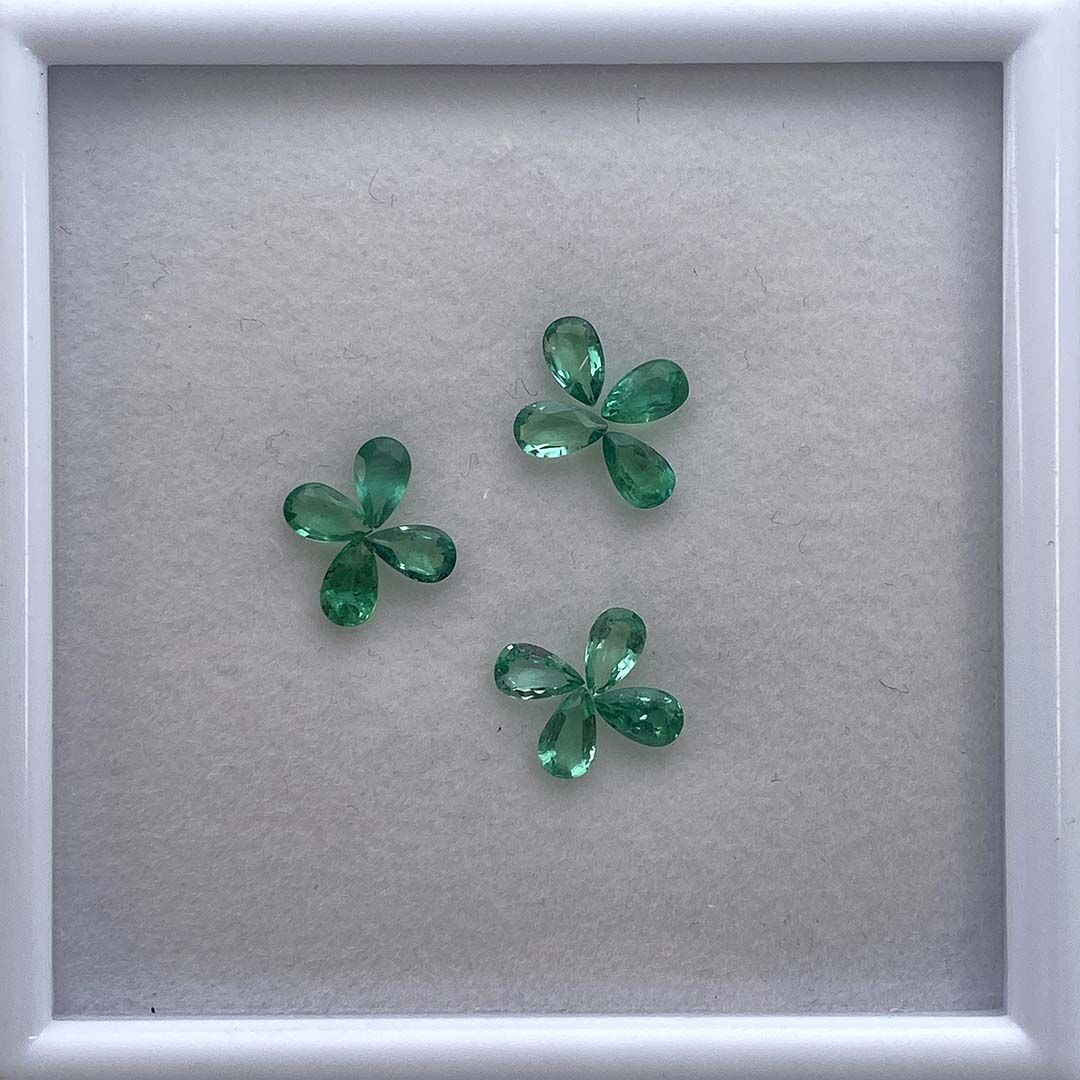 Szmaragd, Gruszka, 6x4 mm