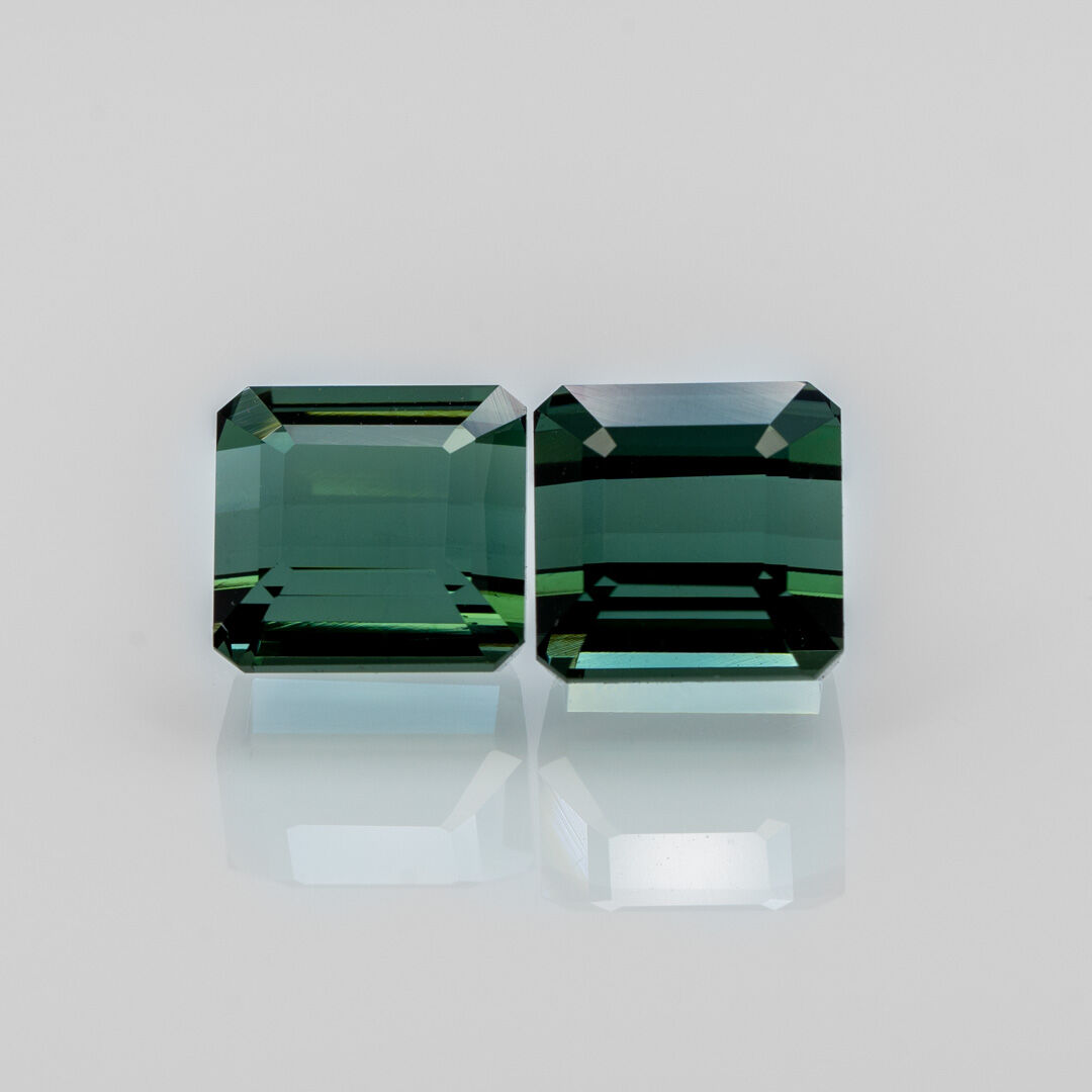 Turmalin, Ośmiokąt - (Para) - 8x8 mm