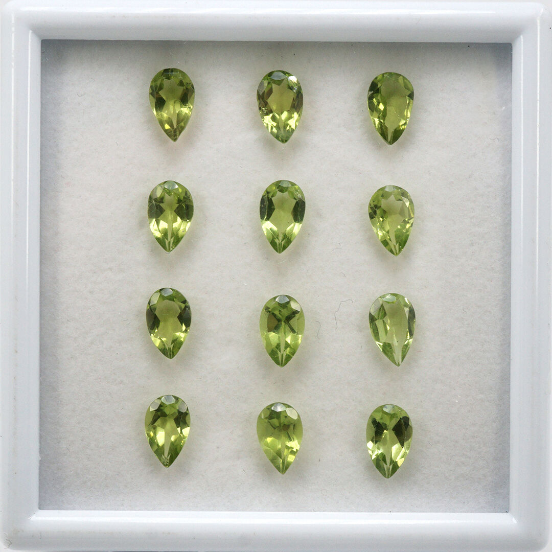 Perydot, Gruszka, 8x5 mm