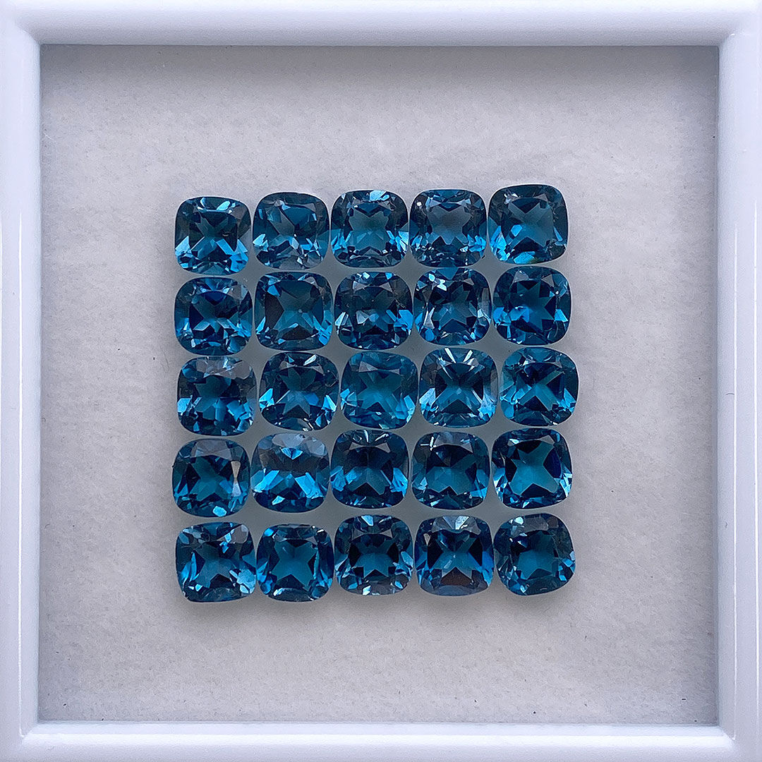 London Topaz, Poduszka, 6 mm