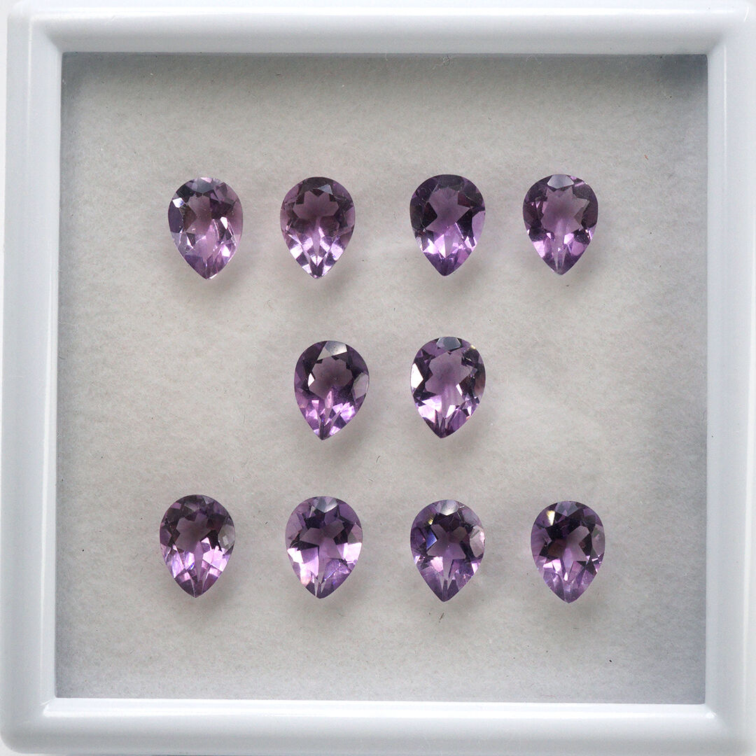 Ametyst, Gruszka, 8x6 mm