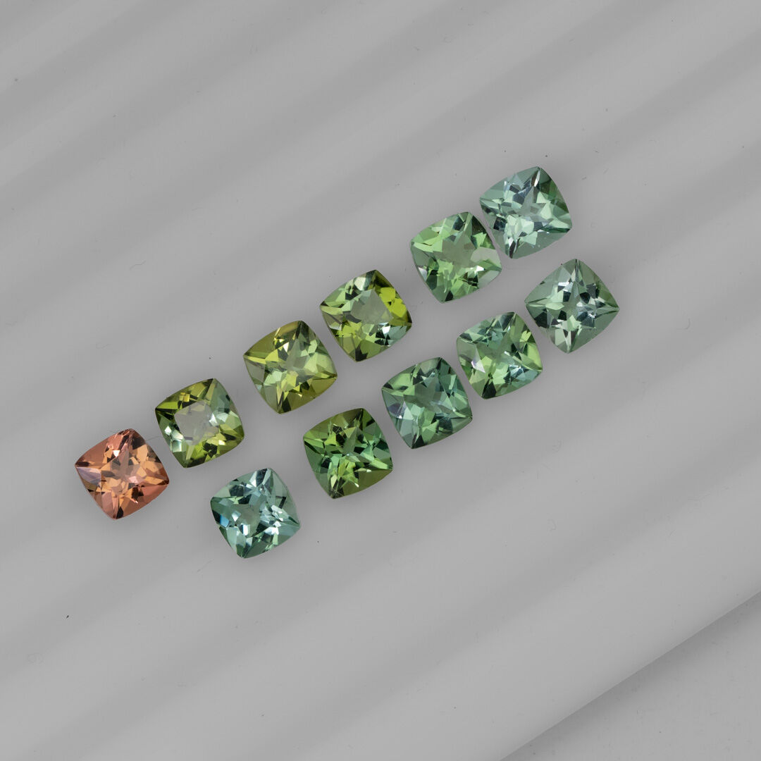 Turmalin Kongo, Poduszka, 6 mm